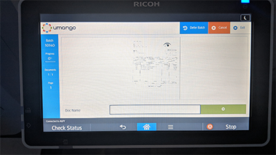 Umango embedded on a Ricoh device